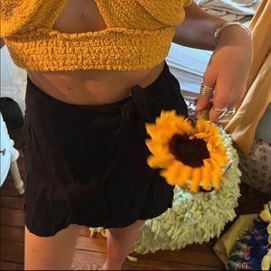 black wrap skirt